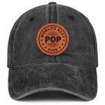 Worlds Best Dad/Grandpa Ever Hats, Fathers Birthday Day Gifts from Daughter Son to Dad Papa, 03.worlds Best Pop Ever, One Size