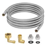 JUWO 10 FT Dishwasher Installation Kit, Stainless Steel Dishwasher Water Supply Line with 3/8" Compression Dishwasher Connectors, Short Distance Connection