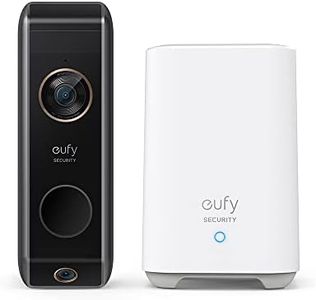 eufy Security Video Doorbell Dual Camera, 2K HD, Wireless, Battery-Powered, HomeBase, Dual Motion Detection, Smart Recognition, No Monthly Fee, 16GB Storage