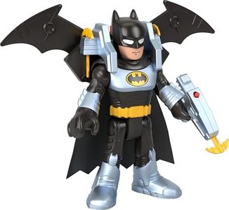 Fisher-Price Imaginext DC Super Friends Batman Toys Batglider and XL Figure (10 Inches) with Launcher for Preschool Kids Ages 3+ Years