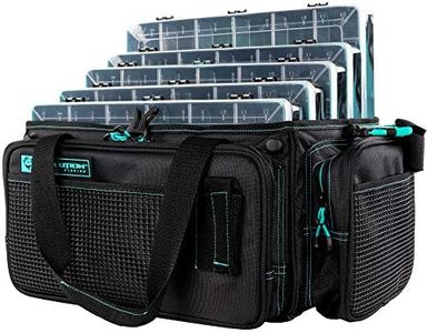 Evolution Outdoor Drift Series Topless Horizontal Tackle Bag – Seafoam, 3700 Size, Outdoor Rucksack w/ 5 Fishing Tackle Trays, Padded Handle and Shoulder Strap, Tackle Carrying Case