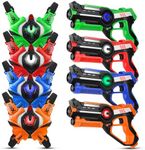 Stlloys Laser Tag, Laser Tag Guns Set of 4 with Vests, Infrared Lazer Tag Game, Laser Tag Set 4 Player for Kids Adults, Toys for Kids Ages 6 7 8 9 10 11 12+ Year Old Boy Christmas Birthday Gift