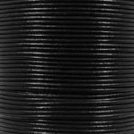 25 Yards of Solid Round 2mm Black Real and Genuine Leather Cord for use as Braiding String (2mm, Black)