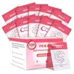 NXJ INFILILA Nail Polish Remover Pads 100PCS Acetone Nail Polish Remover Wipes, Quick Unloading Oil Wet Wipes Individually Wrapped Nail Polish Remover Wet Wipes with Aloe Vera for Removing Nail Polish