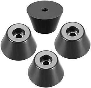uxcell Rubber Feet Bumpers Pads D50x32xH30mm Black 4pcs