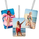 Personalised Car Air Freshener,XLTTONG Custom Printed Photo Picture Personalised Air Freshener Car for Car, Wardrobe, Bathroom, Hanging, Long-Lasting Fragrance (Rectangle)