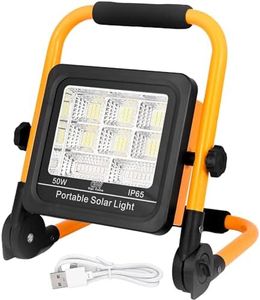 GIGAWATTS Solar Flood Light 50W Smart Bright Multi-Functional Cool White for Outdoor Indoor Emergency Garden Lawn Camping