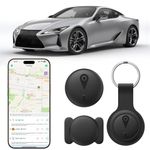 GPS Tracker for Vehicles Work with Built-in APP (Compatible with iOS and Android),Mini Car Air Tracker Tag With Magnet Global Coverage,Hidden Car Locator Device,No Monthly Fee or Subscription