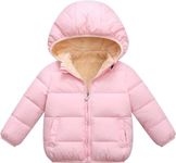 Tricycle Clothing Kids Boys & Girls Unisex Warm Full Sleeves Quilted Furr Jacket With Hood (5-6 Year, Pink)