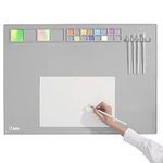 Extra Large 32"×24" Silicone Painting Mat with Raised Edges, NonStick Silicone Craft Mat for Resin Casting, Silicone Art Mat for Kids, Creator, Silicone Mats for Crafts, Clay, DIY, SAPID, Gray