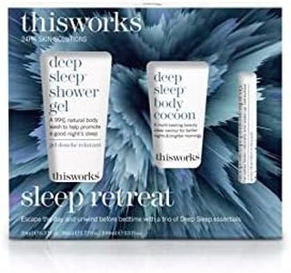 This Works Sleep Retreat Gift Set - Travel Size Kit with Deep Sleep Pillow Spray and Shower Gel - Includes Deep Sleep Body Cocoon Body Lotion Infused with Lavender, Camomile and Vetivert to Aid Sleep