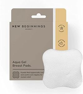 New Beginnings Ultra-Thin Aqua Gel Breast Pads to Cool and Sooth Sore Nipples from Breastfeeding, 8 Pads