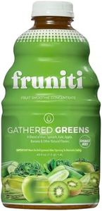 Fruniti Super Greens Smoothie Mix - Natural Cleanse + Detox - No Sugar Added - Fruit + Veggie Puree - Spirulina, Spinach, Kale, Cucumber, Lemongrass, Apple, Banana, Kiwi - Makes 24 Smoothies