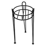 Matelco Flower Pot Stand for Home Decor Office, Garden,Balcony Decor Size 22 inches Length 10 inch Diameter (Black)