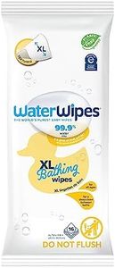 WaterWipes Plastic-Free XL Bathing Wipes for Toddlers & Babies, 99.9% Water Based Wipes, Unscented & Hypoallergenic for Sensitive Skin, 16 Count (1 pack), Packaging May Vary