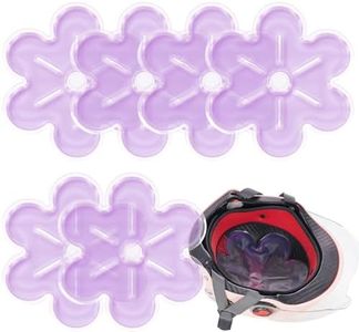 Ice Pack Hard Hat Cooling Insert, Blue, Flower Shape Design, Reusable Helmet Cooling Pad for Heat Protection (Purple, 6 Count)