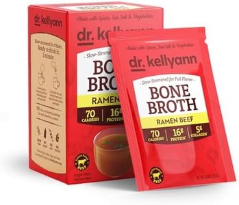 Dr. Kellyann Ramen Beef Bone Broth Packets (7 Servings) – 16g Protein, Grass-Fed Hydrolyzed Collagen, Keto & Paleo-Friendly
