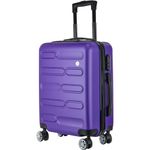 SA Products Cabin Suitcase | 34L Carry On Suitcase, Cabin Bag 55x40x20 with Combination Lock | Hard Shell Suitcase with 4 Wheels Cabin Luggage, Cabin Bags 55 x 40 x 20 Approved (Purple)