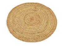 Hand Woven Braided Carpet Rugs|Round Traditional Spiral Design Jute Door mat|Doormat| Doormat for Home Entrance |Doormat for Bathroom, 60x60 cm