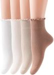 AMHRLINGTO Cute Ruffle Ankle Socks 