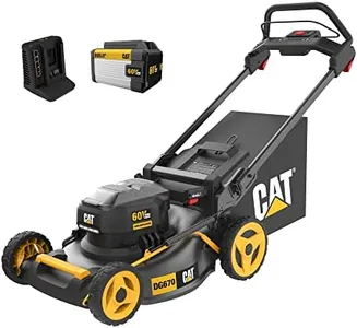 Cat DG670 60V 21” Cordless Lawn Mower 3-In-1 Cutting Modes, Brushless Lawn Mower with TorqLogic, Easy-Adapt Walk-Behind Push Lawn Mower – Battery & Charger Included