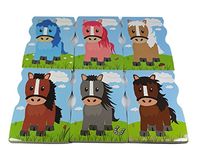 SDM 6 x Colourful Horse Pony Squiggly Note Pads Memo Pads Party Bag Fillers