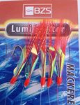 BZS Luminous Exciter Bass Mackerel Feathers Rigs Hooks for Sea Fishing Cod Lures Bait Tackle Accessories, Pack of 5