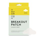 SKIN CHOICE Pore Strips - Breakout Patch Classic Nose Hydrocolloid Patches to Unclog and Shrink Pores, Nose Patch Absorbs Oil, Pimple Spot Blackhead Remover, Vegan (10 Count)