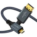 Twozoh Long Micro HDMI to HDMI Cable 10M/30FT, HDMI to Micro HDMI Braided Cord Support 1080p GoPro Hero 7/8/9 Raspberry Pi 4 Sony A6000 A6300 Camera Nikon B500 Yoga 3 Pro