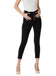 Miss Chase Women's Skinny High Rise Cropped Stretchable Denim Jeans(MCSS19DEN08-20-62-30,Black,30)