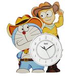 CIRCADIAN Ajanta Wooden Analog Wall Clock Design for Home Hall Living Room Decor Office Kids Bedroom Stylish Ethnic Antique Decorative White Colour Doremoon 36 * 36 cm (Pack of 1)