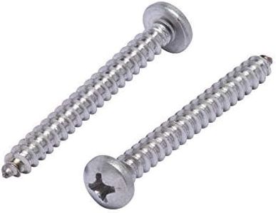 #8 X 1-1/2" Stainless Pan Head Phillips Wood Screw, (100pc), 18-8 (304) Stainless Steel Screws by Bolt Dropper