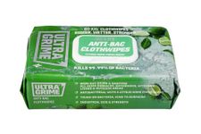 UltraGrime Antibacterial Wipes 80 Thick Large Wipe Pack - large wet wipes - cleaning wipes antibacterial - multi purpose wipes - antibacterial hand wipes industrial wipes toilet