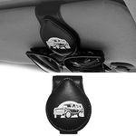 TSTESE Car Sunglasses Holder Compatible with Bronco Sport Sun Visor Organizer Magnetic Sunglass Mount Eyeglasses Sunglasses Holders Personality Interior Decorations Accessories (Black)