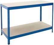 BiGDUG Industrial Workbench - Chipboard Workstation Table - 900H x 1400W x 600D mm - 300 kg UDL with Lower Shelf