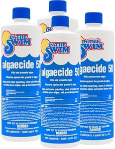 In The Swim Algaecide 50 for Swimming Pools - Green, Black, and Yellow Algae Treatment for Above Ground or Inground Swimming Pools - 4 Quarts