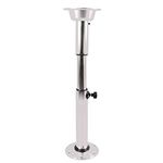 Adjustable Pedestal Marine Caravan Motorhome Table Pedestal Stand Base 22-28 Inch with Removable Aluminum Finish for RV Marine Boat