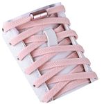 Olukssck 2 Pairs No Tie Shoe Laces for Kids and Adults, Tieless Elastic Shoelaces for Sneakers, 100cm, Pink