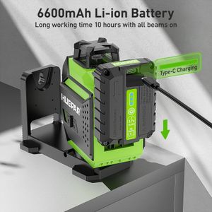 Huepar 3D Green Laser Level – Self-Leveling Cross Line Tool