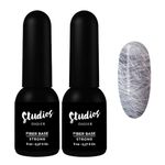 Didier Lab - Premium Semi-Permanent Fiber Base Nails Strong - Semi-Permanent Nail Polish - Strengthens Nail Gel - Nail Gel Base - Nail Passion - Semi-Permanent Nail Polish - Base Coat - 2 x 10ml