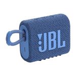 JBL Go 3 Eco with eco-Friendly Recycled Materials and Packaging, Wireless Portable Bluetooth Speaker, Pro Sound, Vibrant Colors with Rugged Fabric Design, Waterproof, Type C (Without Mic, Blue)