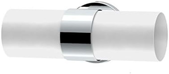Gatco 1633 Glam Double Sconce, Chrome/Double Cylinder Frosted Glass Sconce/Bathroom Vanity Light/Wall Mounted Vertically or Horizontally