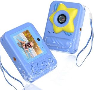 Waterproof Kids Toy Camera with 32GB Card,48MP 1080P HD Underwater Digital Camera – IP68 Shockproof Gift for Boys & Girls 3 4 5 6 7 8 9 10 Years, Ideal Christmas & Birthday Present – Blue