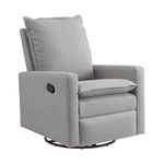 Oxford Baby Uptown Nursery Swivel Rocker Recliner Chair, Standard, Gray