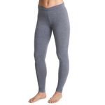 Cuddl Duds Women's Softwear with Stretch Legging Thermal Underwear Bottoms, Heather Coal, Large