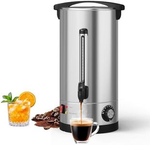 16L/110 Cups commercial Coffee Urn - Fast Brew Double Wall Stainless Steel Hot Beverage Dispenser - Large Capacity Coffee Maker with Filter Basket for Catering, Buffet, Parties, Weddings, Easy Clean