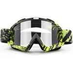 SPOSUNE Motorcycle Goggles, ATV Dirt Bike Off Road Racing MX Riding Goggle Anti-Scratch Dustproof Bendable UV400 Eyewear Padded Soft Thick Foam,Adjustable Strap Adults' Cycling Motocross