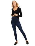 Motherhood Maternity Women's Maternity Super Stretch Secret Fit Belly Ankle Denim Jegging, Dark wash, Small