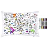 Doodle World Map Pillowcase, Color 