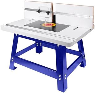 NAGU Router Table for Woodworking Router Tool Hand Trimmer with Stand and Adjustable Fence（Blue)